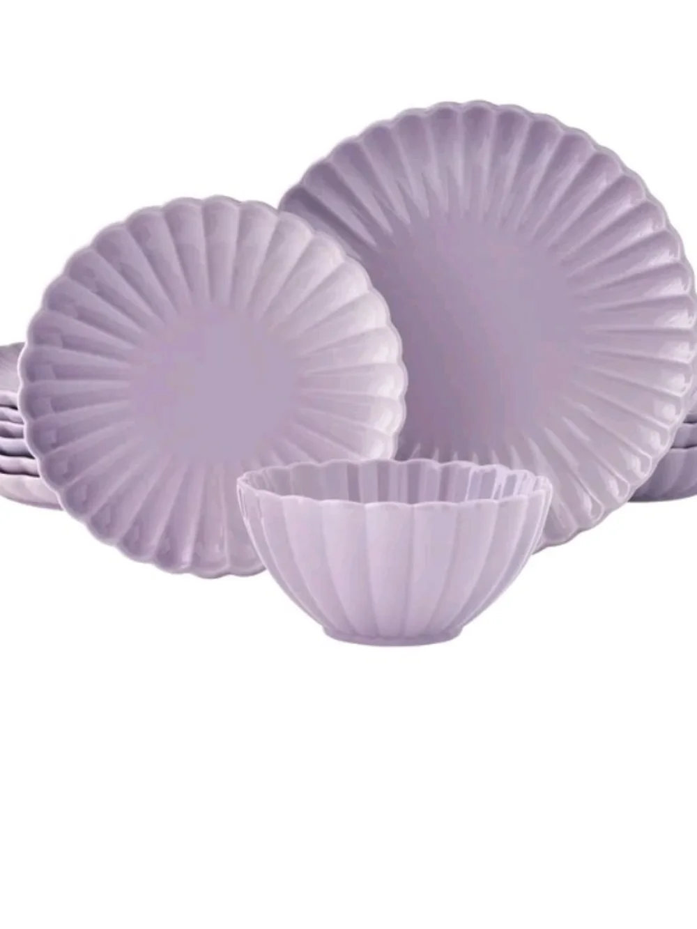 The Pioneer Woman Colette 12-piece Gres crockery game, Purple